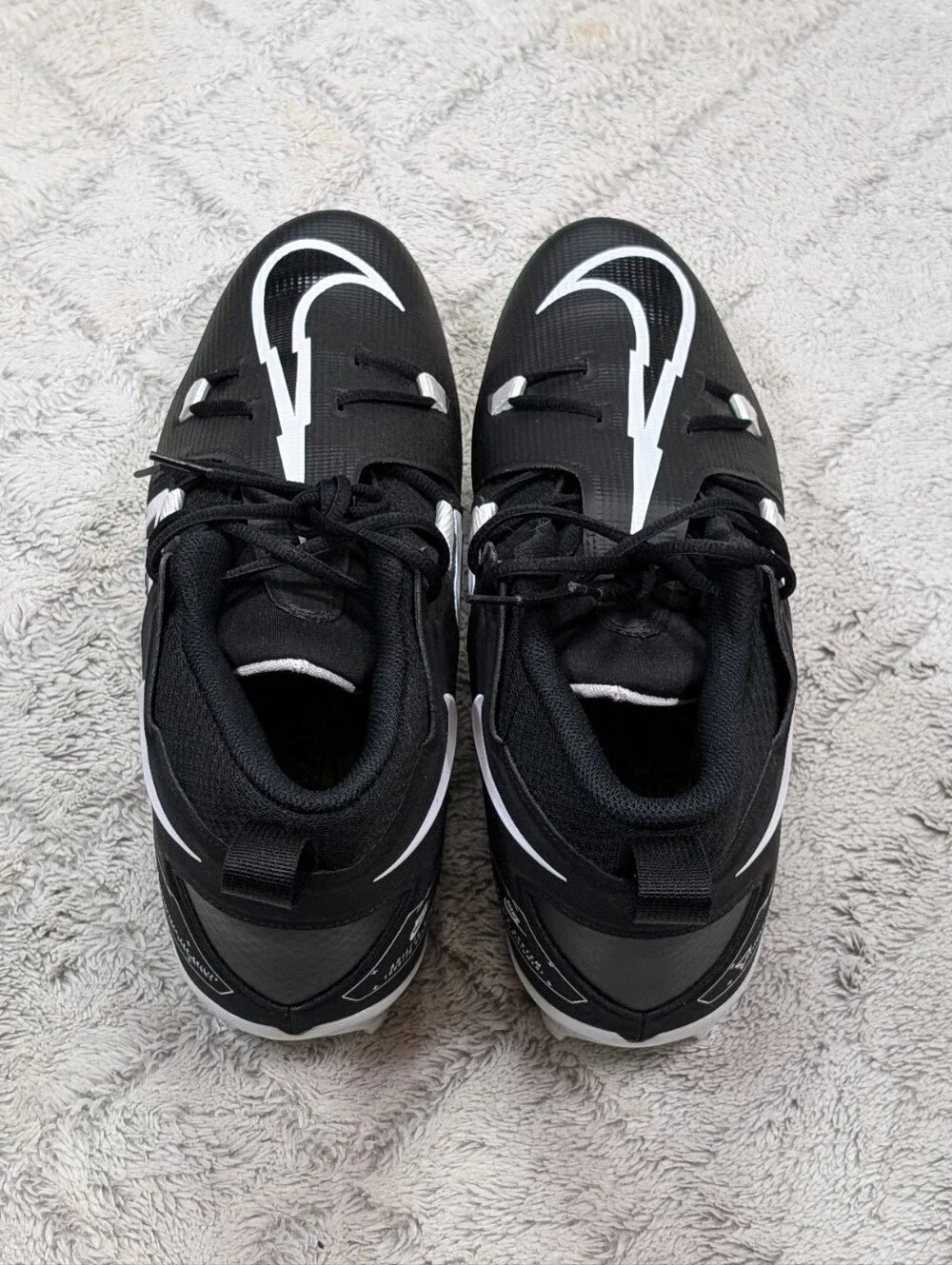 Nike Alpha Menace Pro 3 Black White Football Cleats Mens Sz 15 CT6649-001 NEW